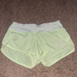 neon lulu shorts size 4